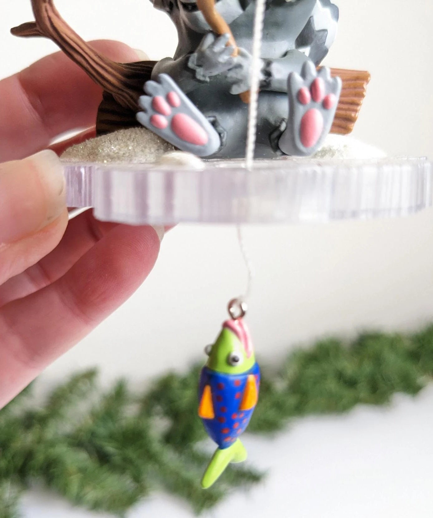 Vintage the Fishing Hole Christmas Ornament