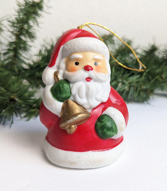 Vintage 1985 Santa Claus Christmas Bell Ornament