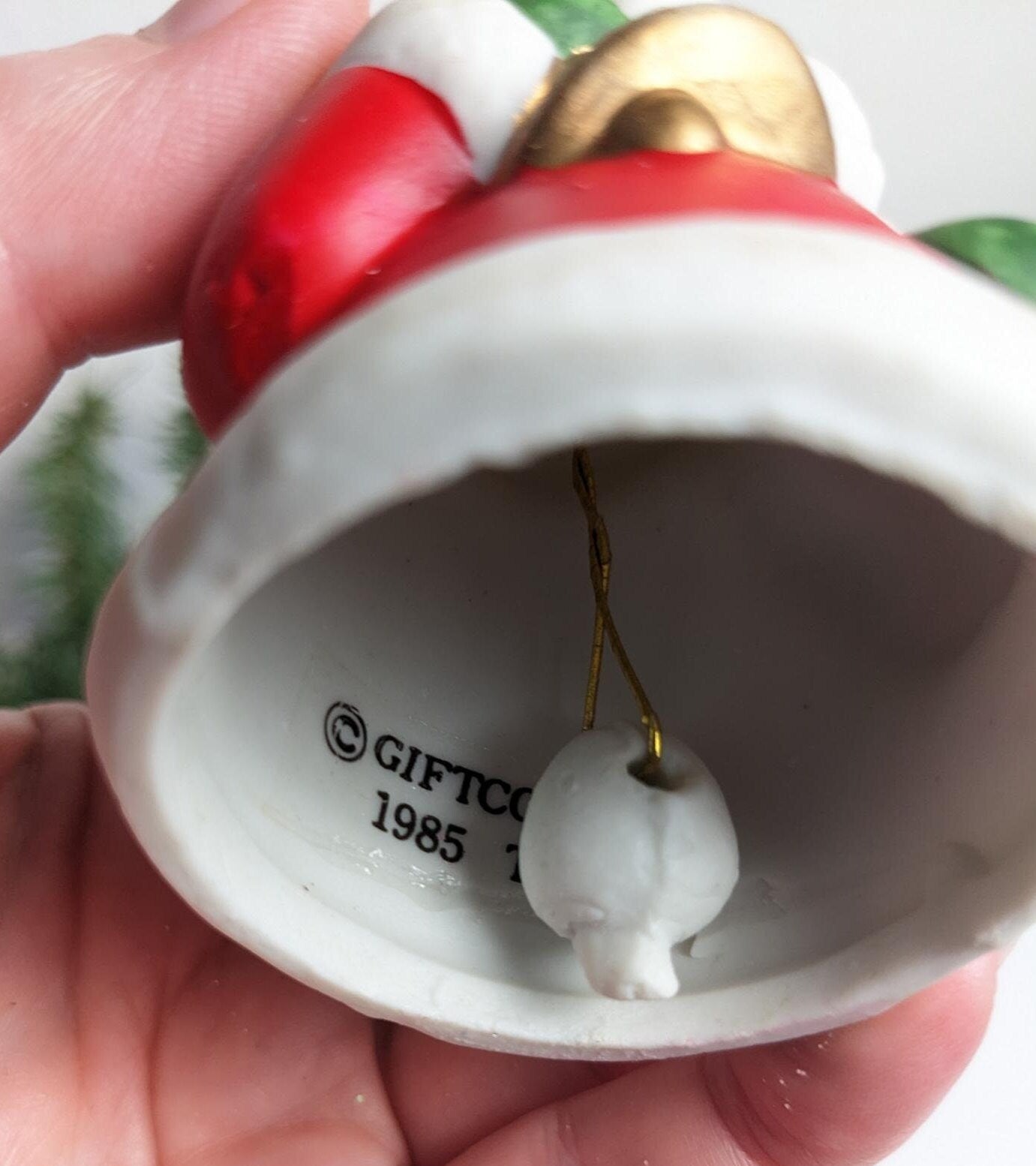 Vintage 1985 Santa Claus Christmas Bell Ornament