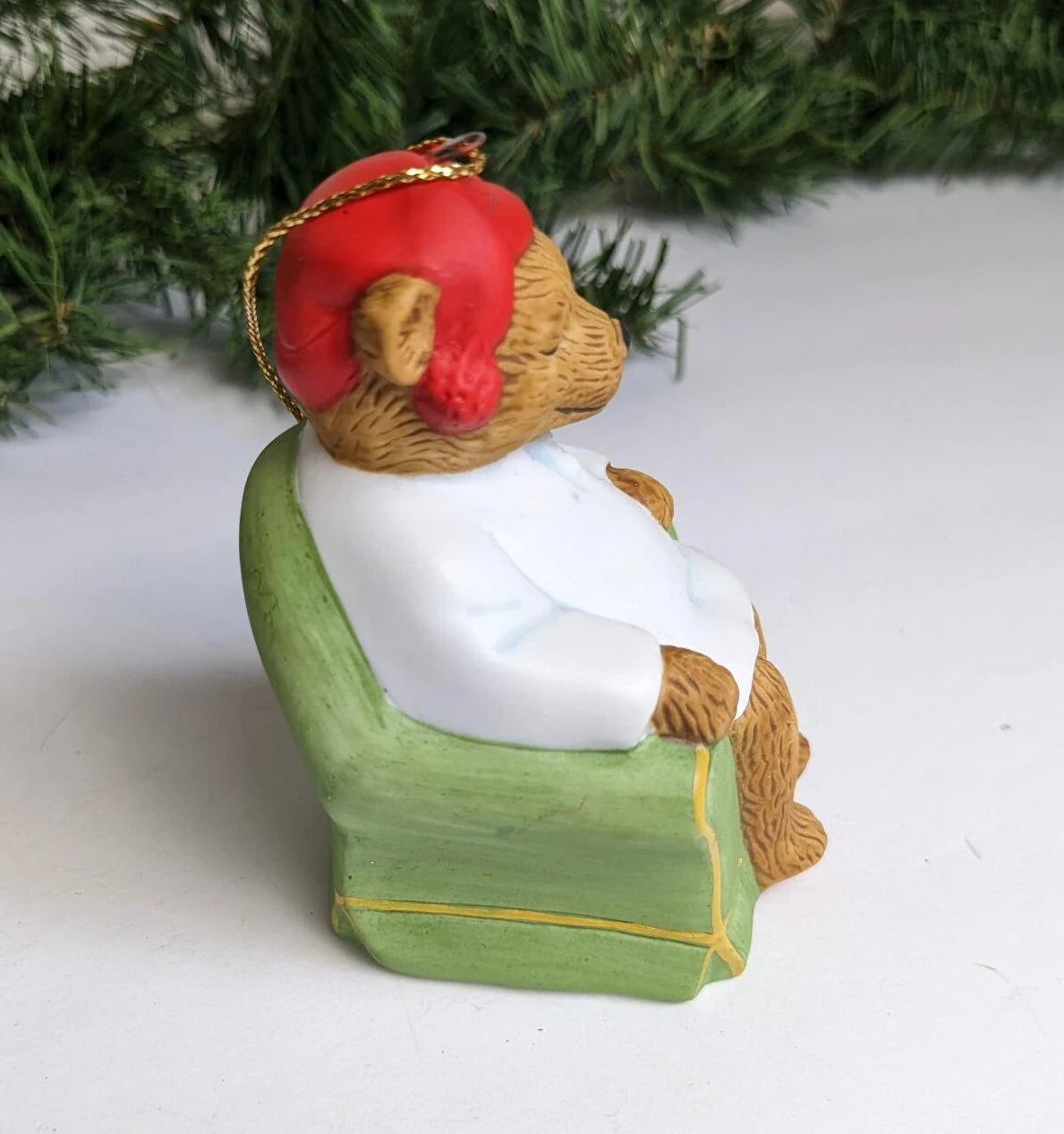 Vintage Sleeping Bear Christmas Ornament