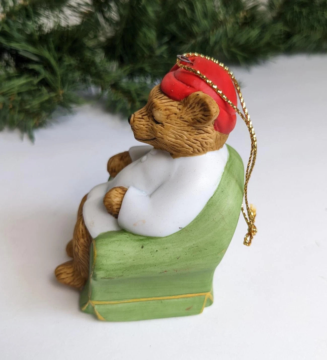 Vintage Sleeping Bear Christmas Ornament