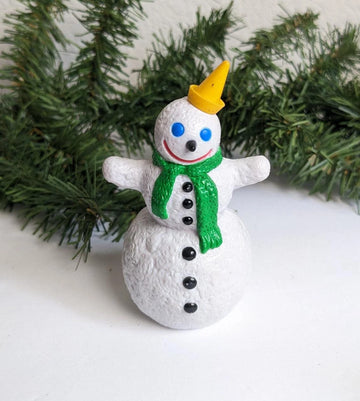 Vintage Jack in the Box Snowman Ornament