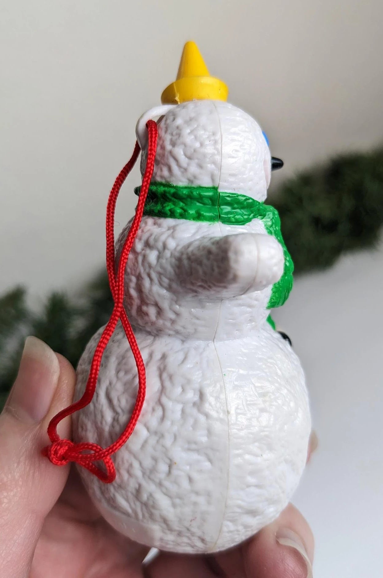 Vintage Jack in the Box Snowman Ornament