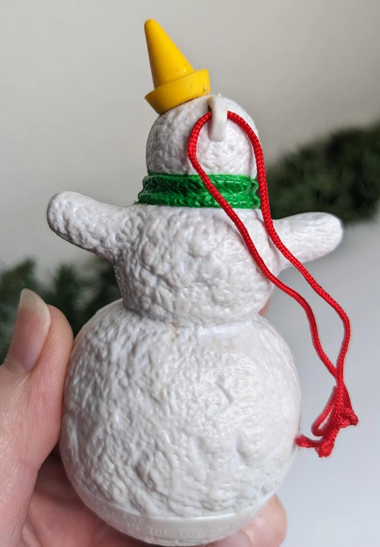 Vintage Jack in the Box Snowman Ornament