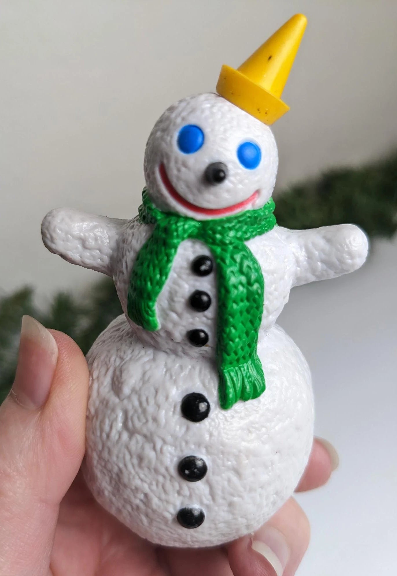 Vintage Jack in the Box Snowman Ornament