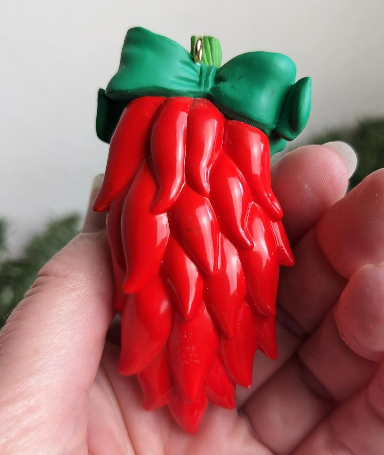Vintage Feliz Navidad Christmas Chili Pepper Ornament
