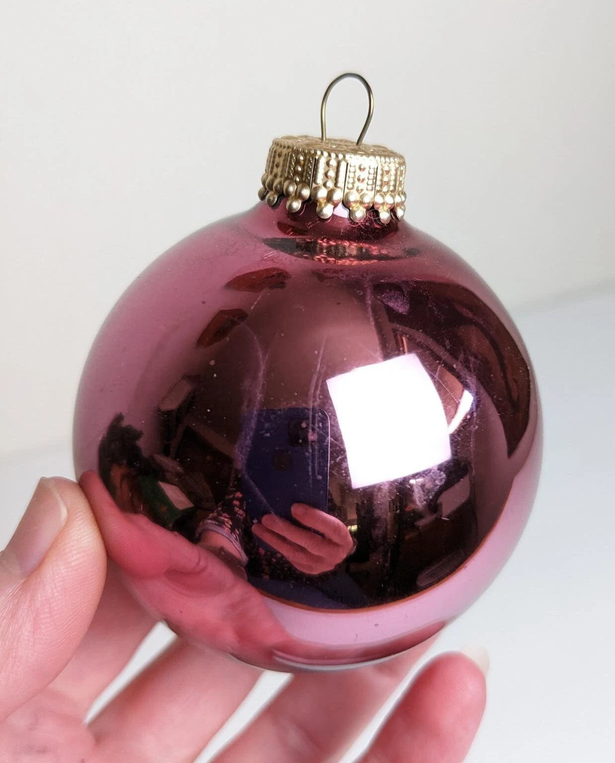 Vintage Krebs Purple Christmas Ornaments