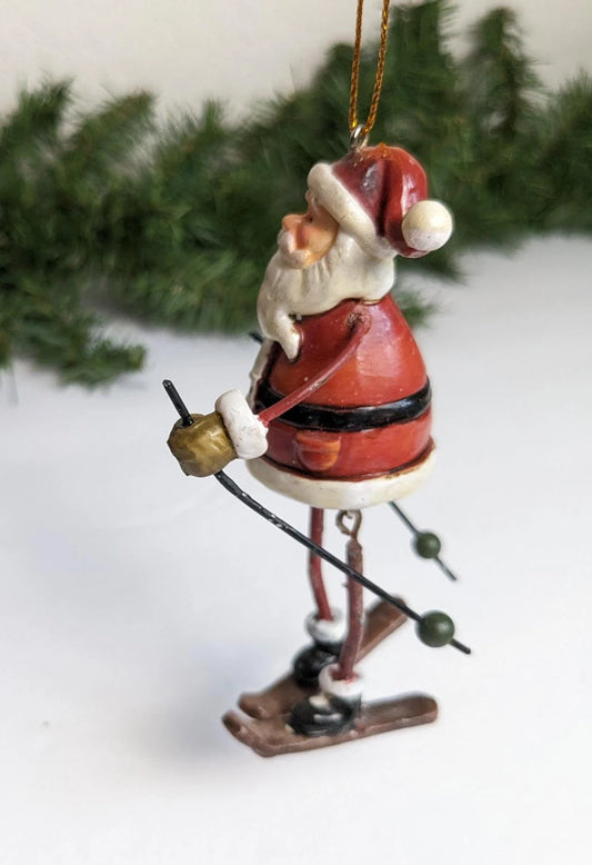 Skiing Santa Claus Christmas Ornament