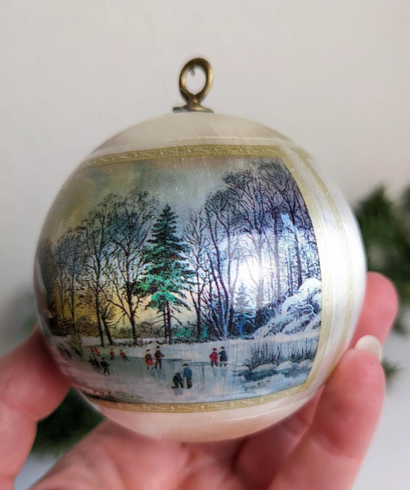 Currier and Ives Vintage Christmas Ornaments