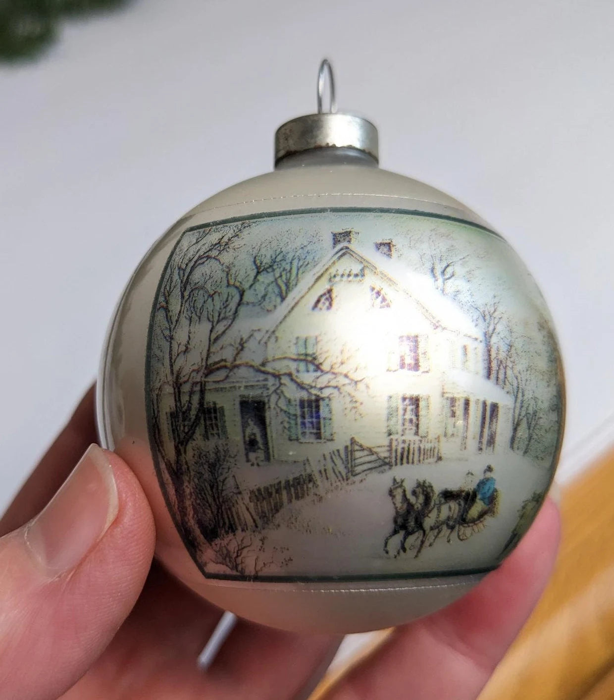 Currier and Ives Vintage Christmas Ornaments