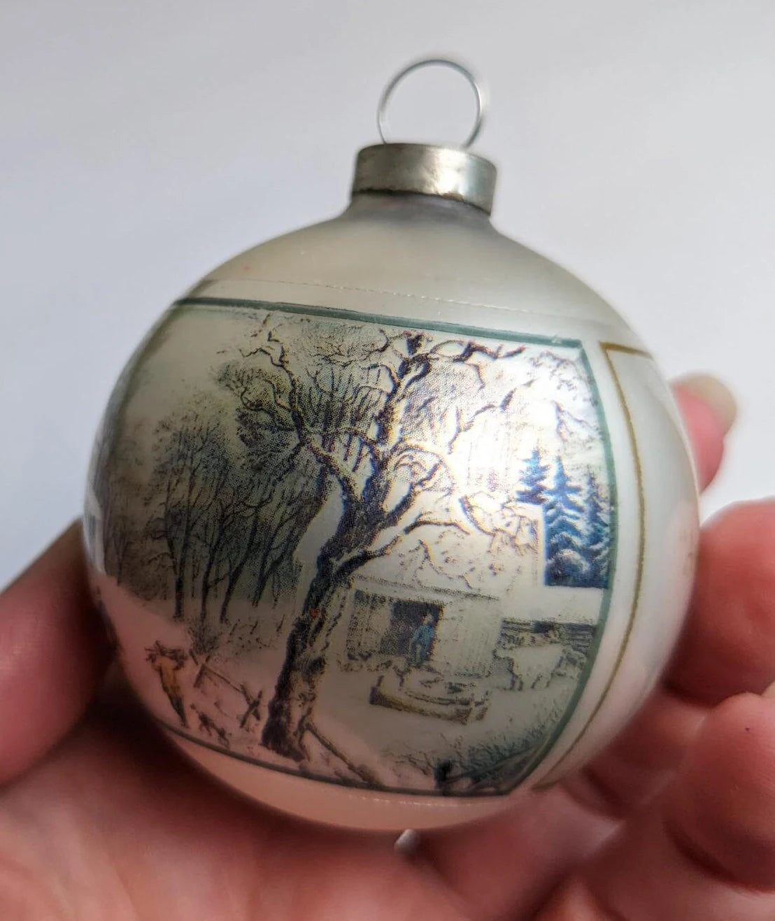 Currier and Ives Vintage Christmas Ornaments