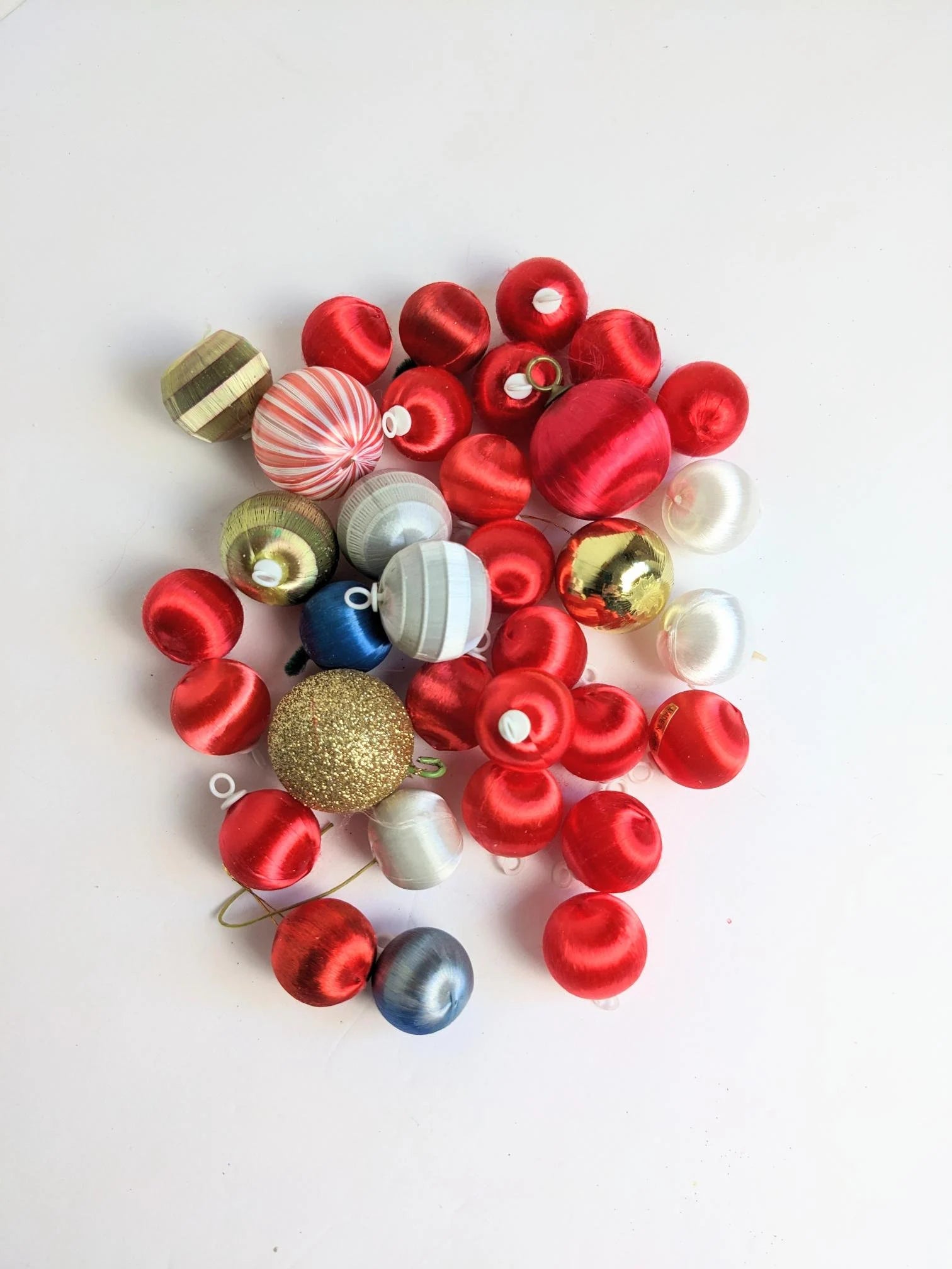 Vintage Mini Satin Christmas Ornaments