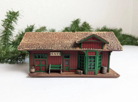 1994 Hays Train Station from The Sarah, Plain and Tall Christmas Scene Collection for decor or to add to your miniature train set