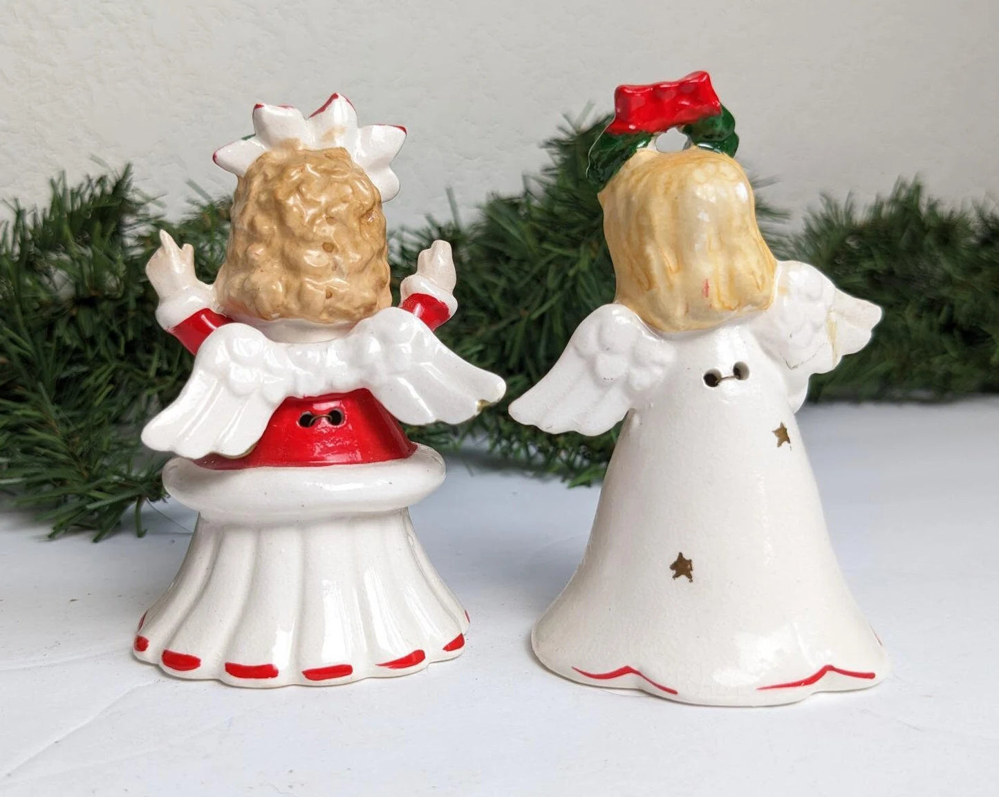 Vintage Christmas Bell Angel Figurines