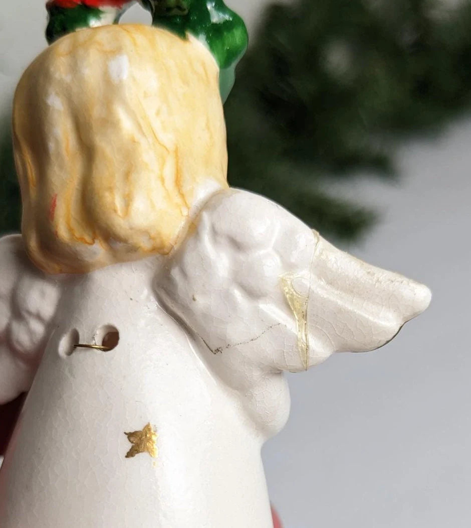 Vintage Christmas Bell Angel Figurines