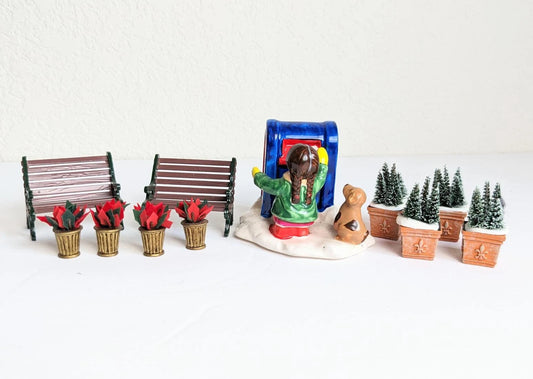 Victorian Village Christmas People Snow Village Accessories