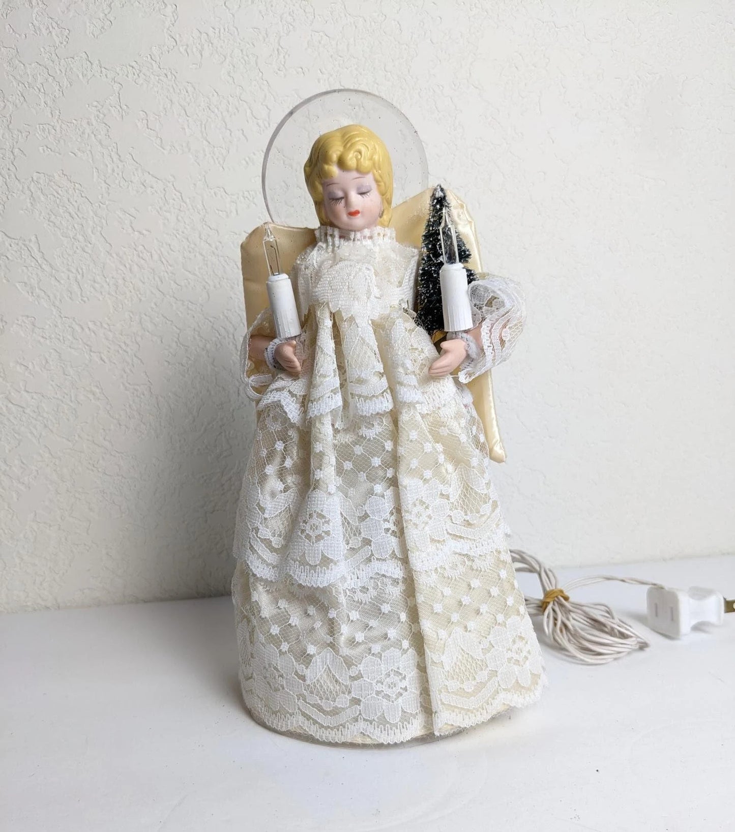 Vintage Light-Up Angel Tree Topper