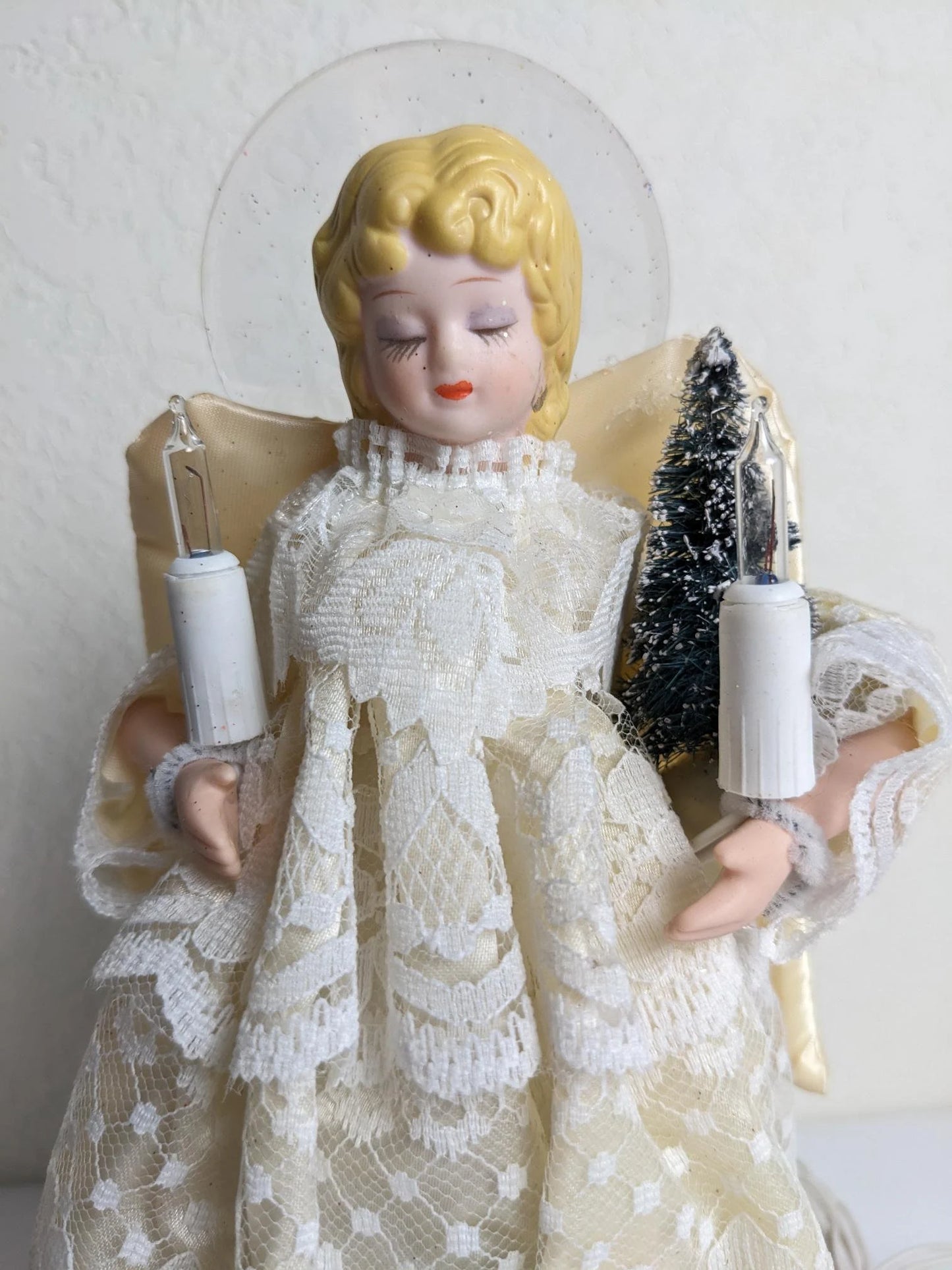 Vintage Light-Up Angel Tree Topper