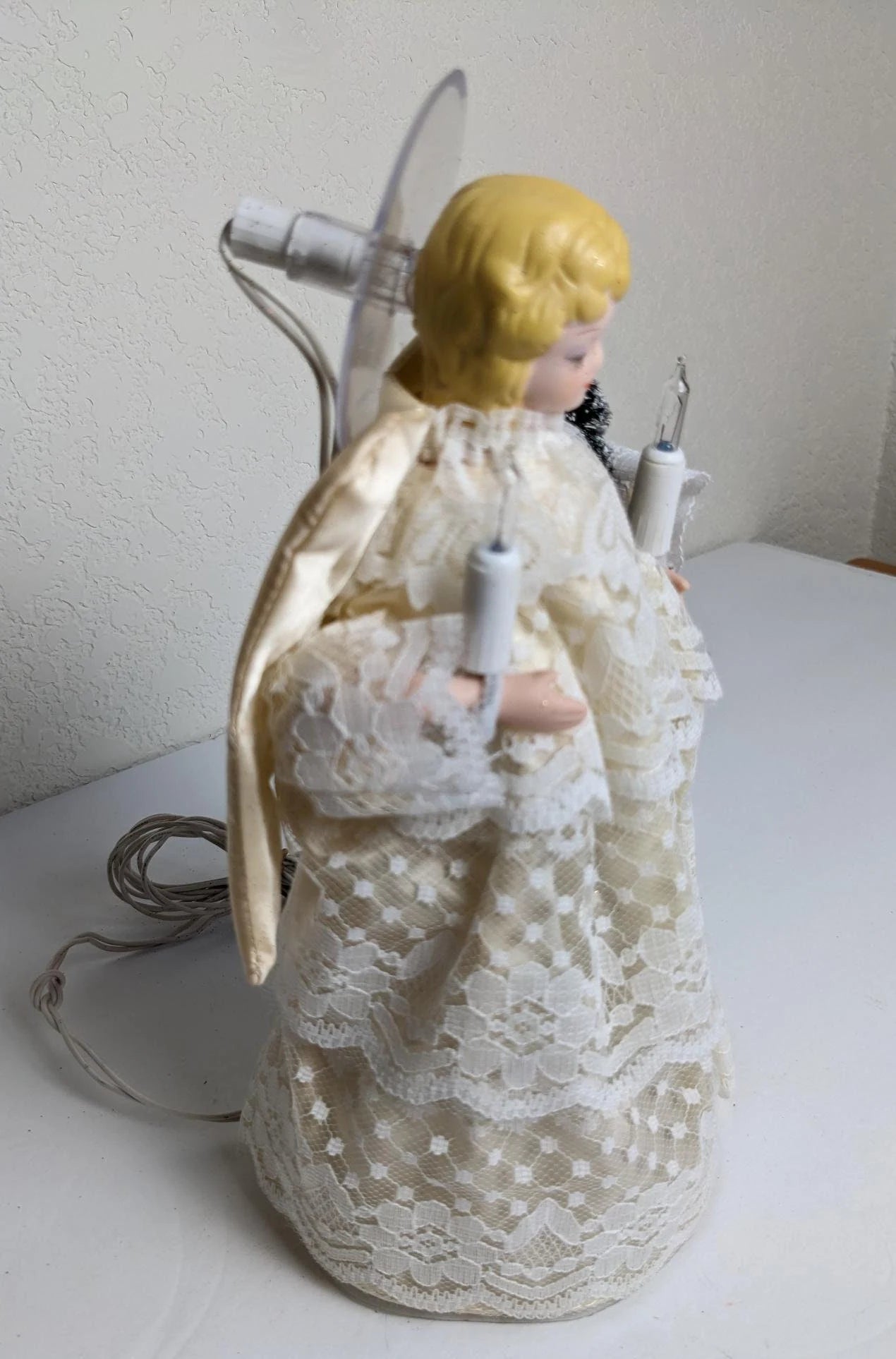 Vintage Light-Up Angel Tree Topper