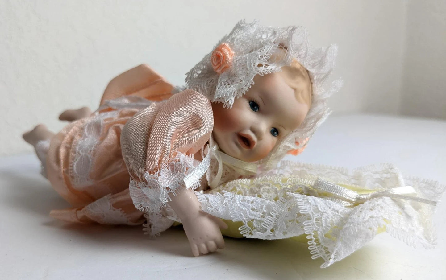 Vintage Crawling Baby Doll Yolanda Bello Porcelain Doll