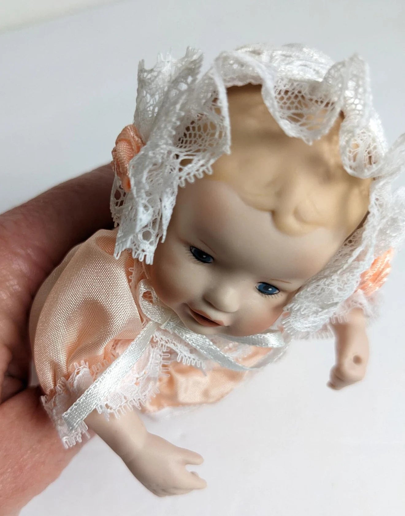 Vintage Crawling Baby Doll Yolanda Bello Porcelain Doll