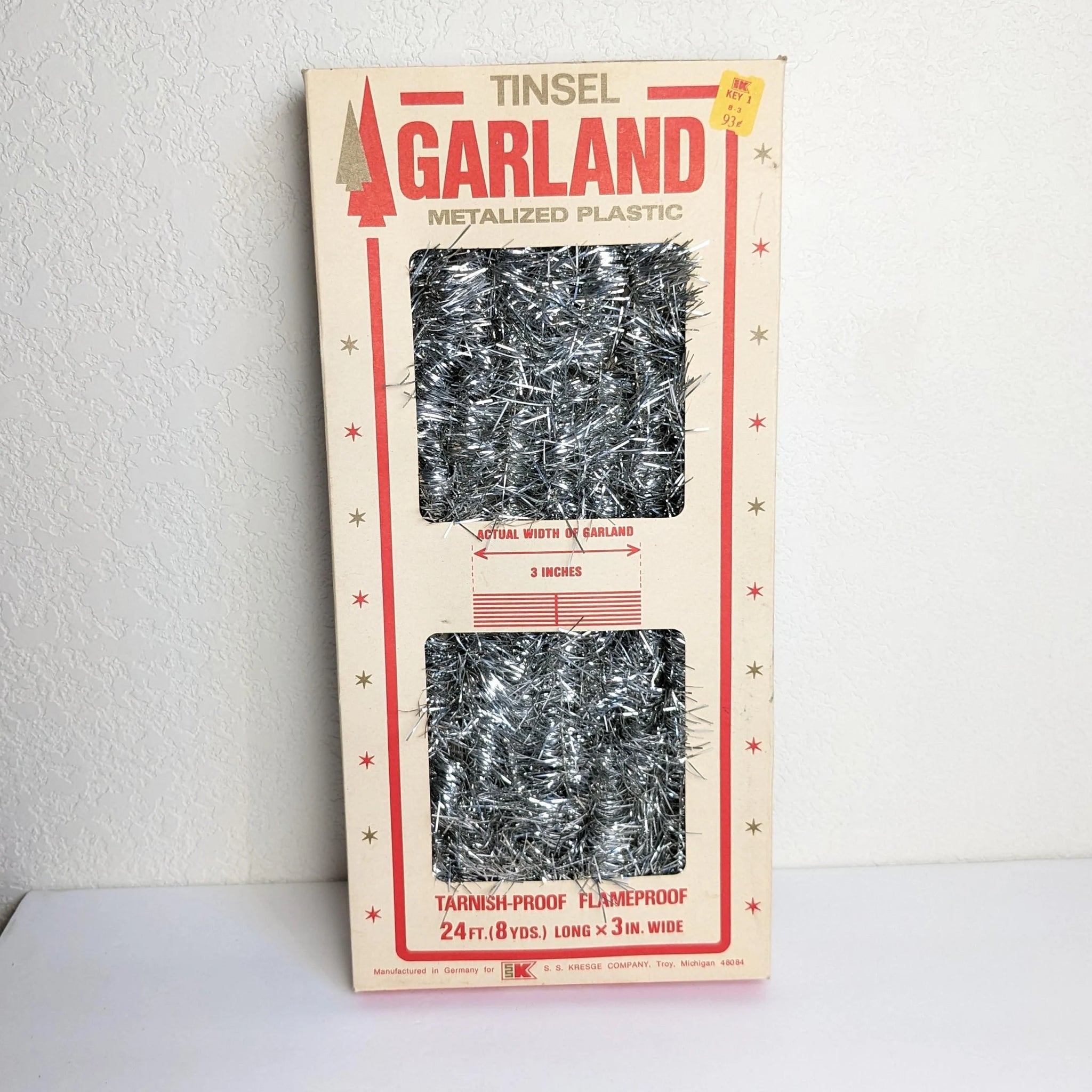 Vintage Silver Tinsel Garland