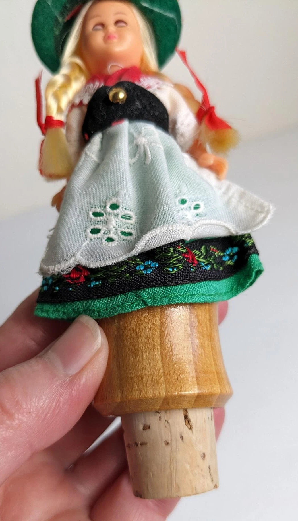 German Girl Cork Christmas Ornament