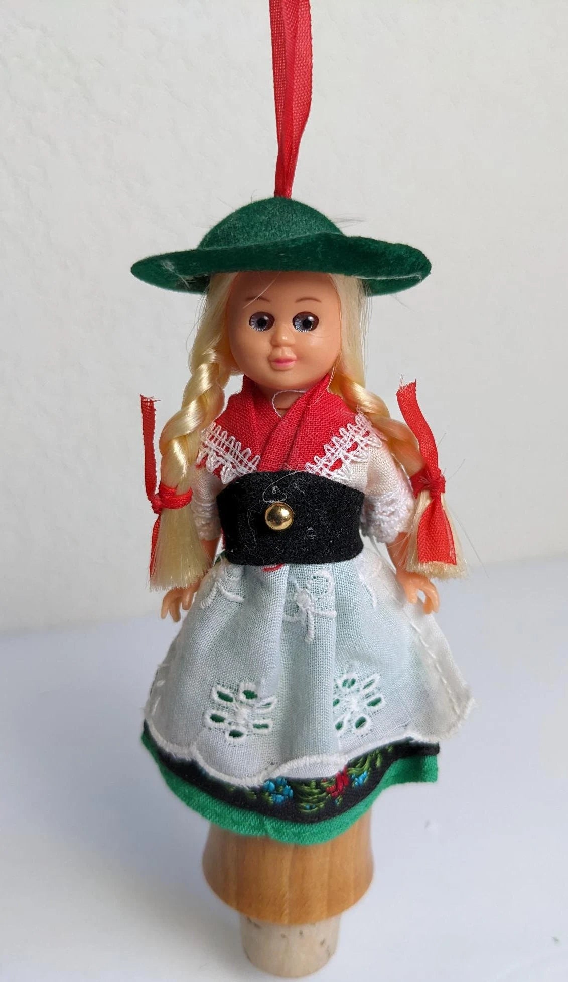 German Girl Cork Christmas Ornament