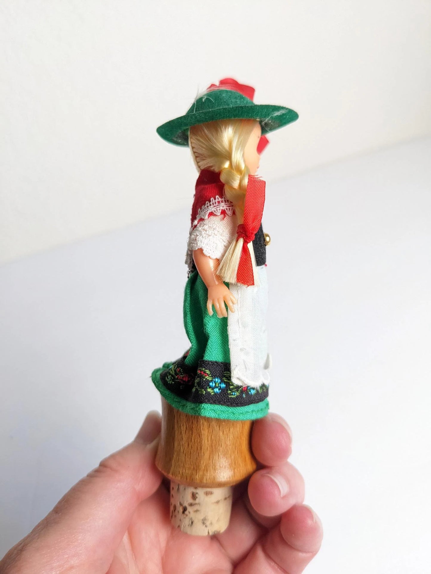 German Girl Cork Christmas Ornament