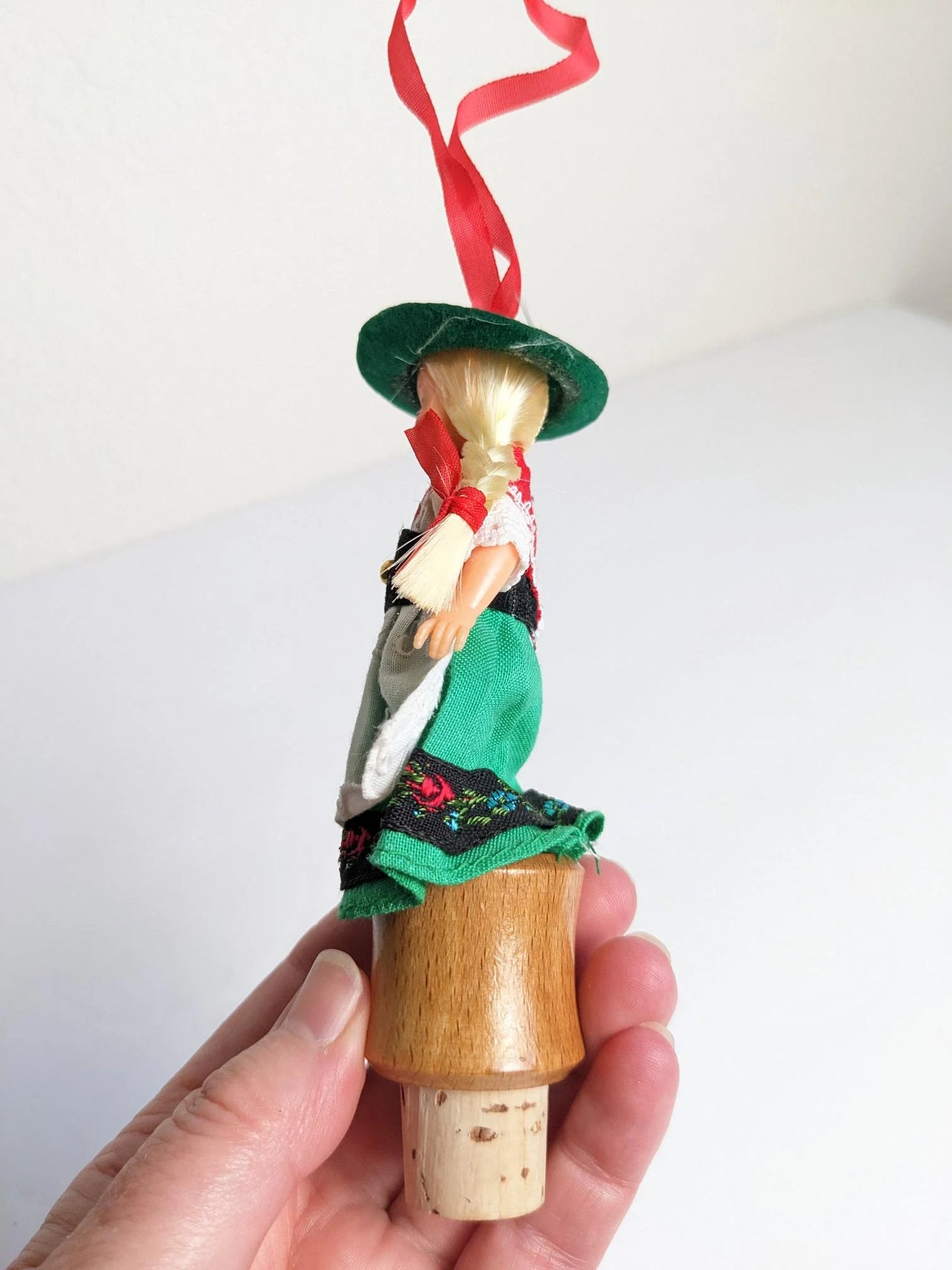 German Girl Cork Christmas Ornament