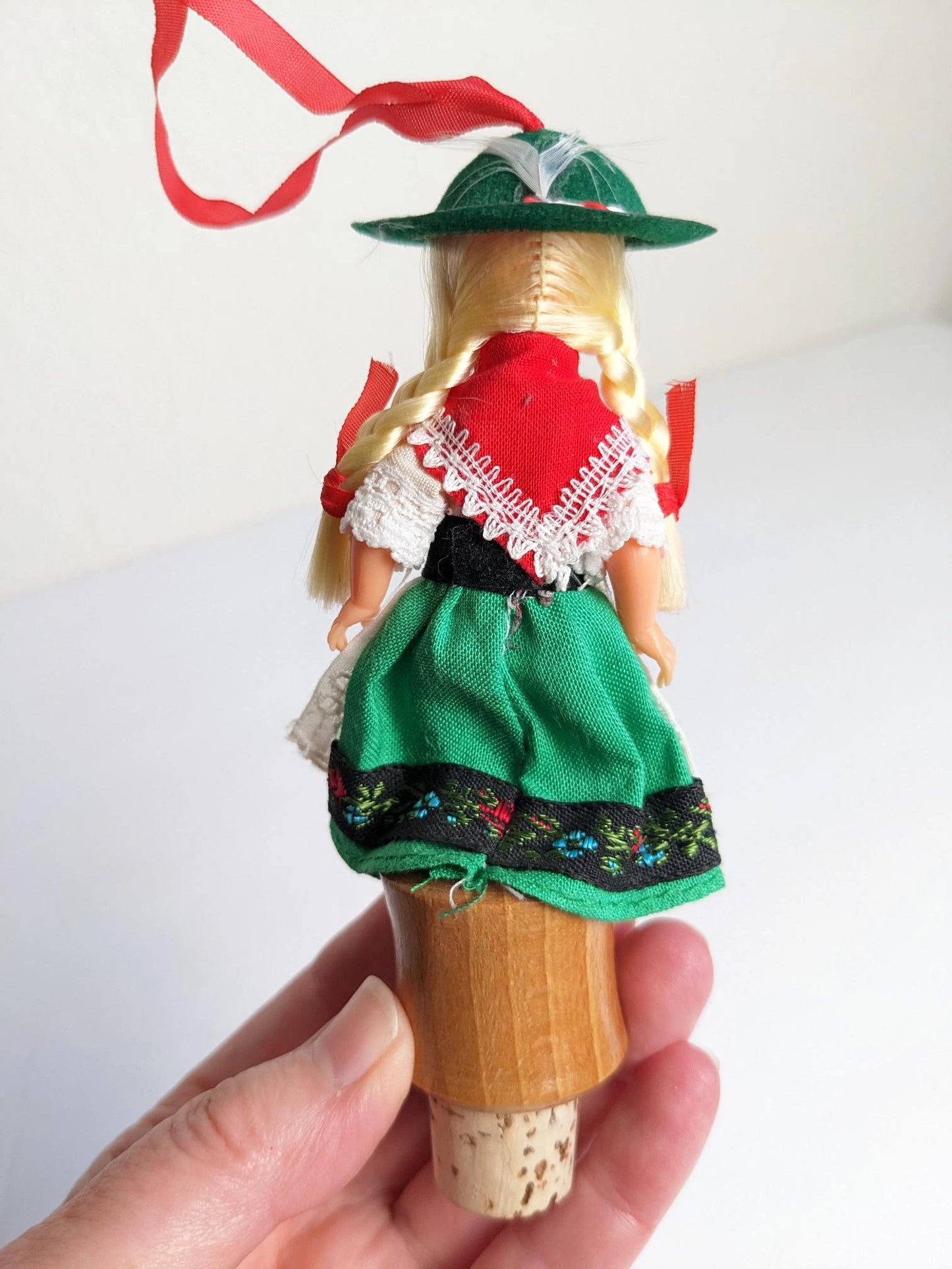 German Girl Cork Christmas Ornament