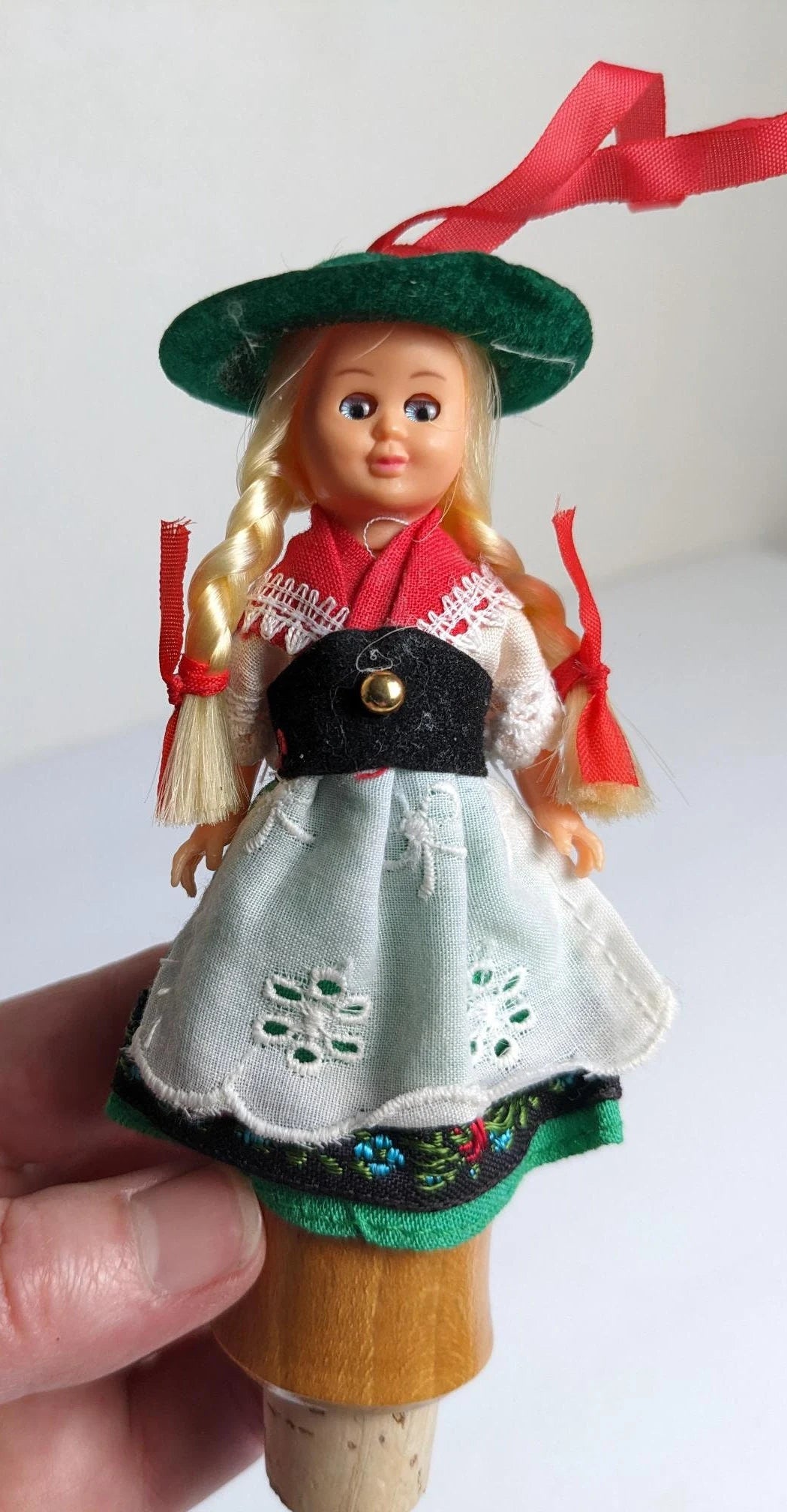 German Girl Cork Christmas Ornament