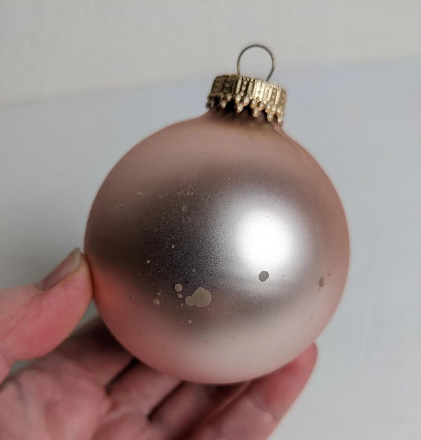 Vintage Krebs Soft Pink Christmas Ornaments