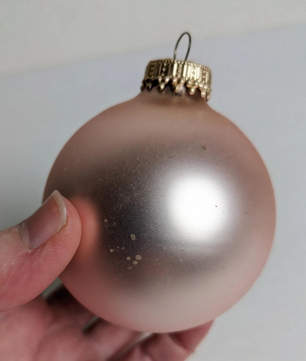 Vintage Krebs Soft Pink Christmas Ornaments