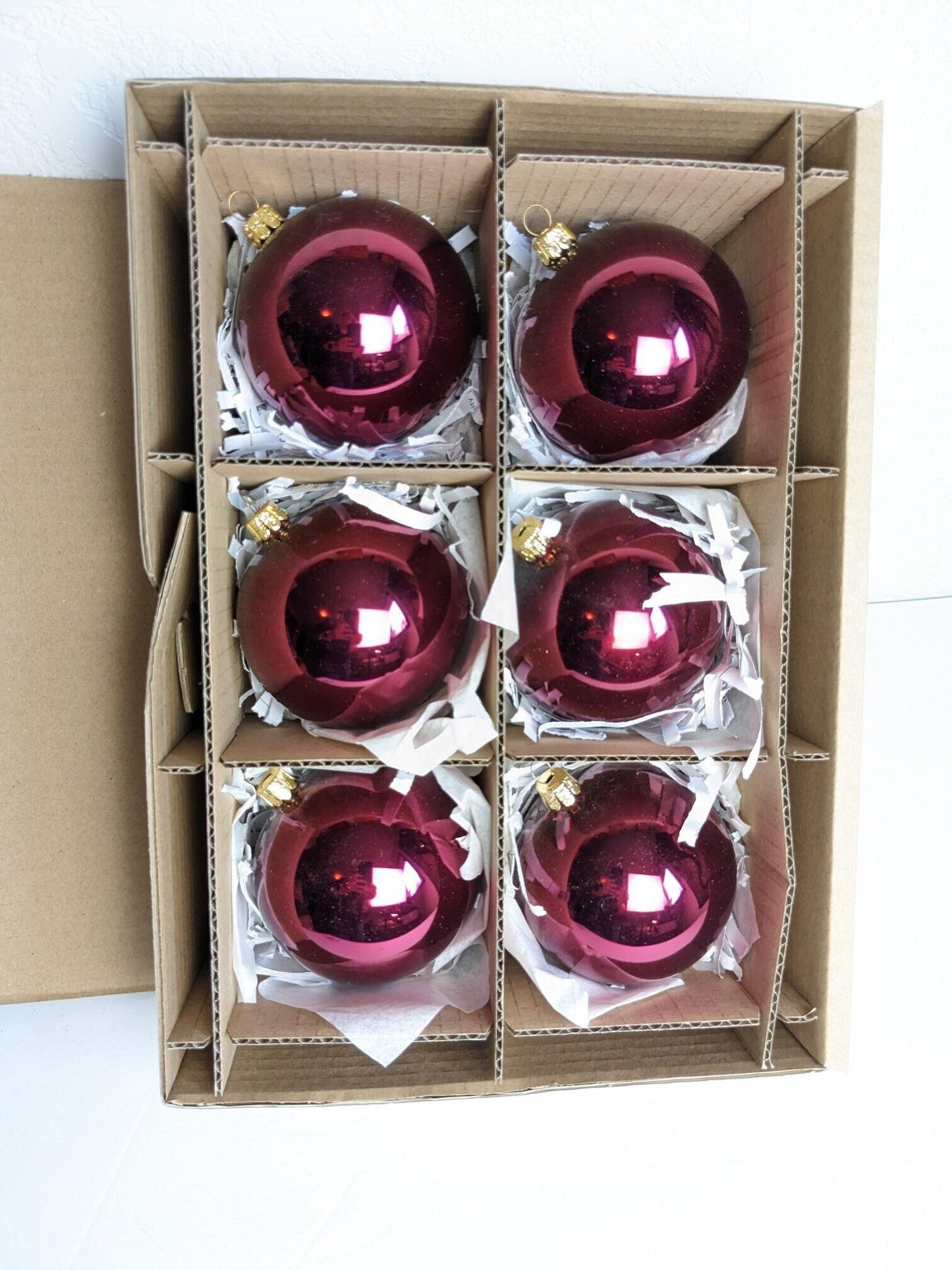 Vintage Burgundy Red Christmas Ornaments