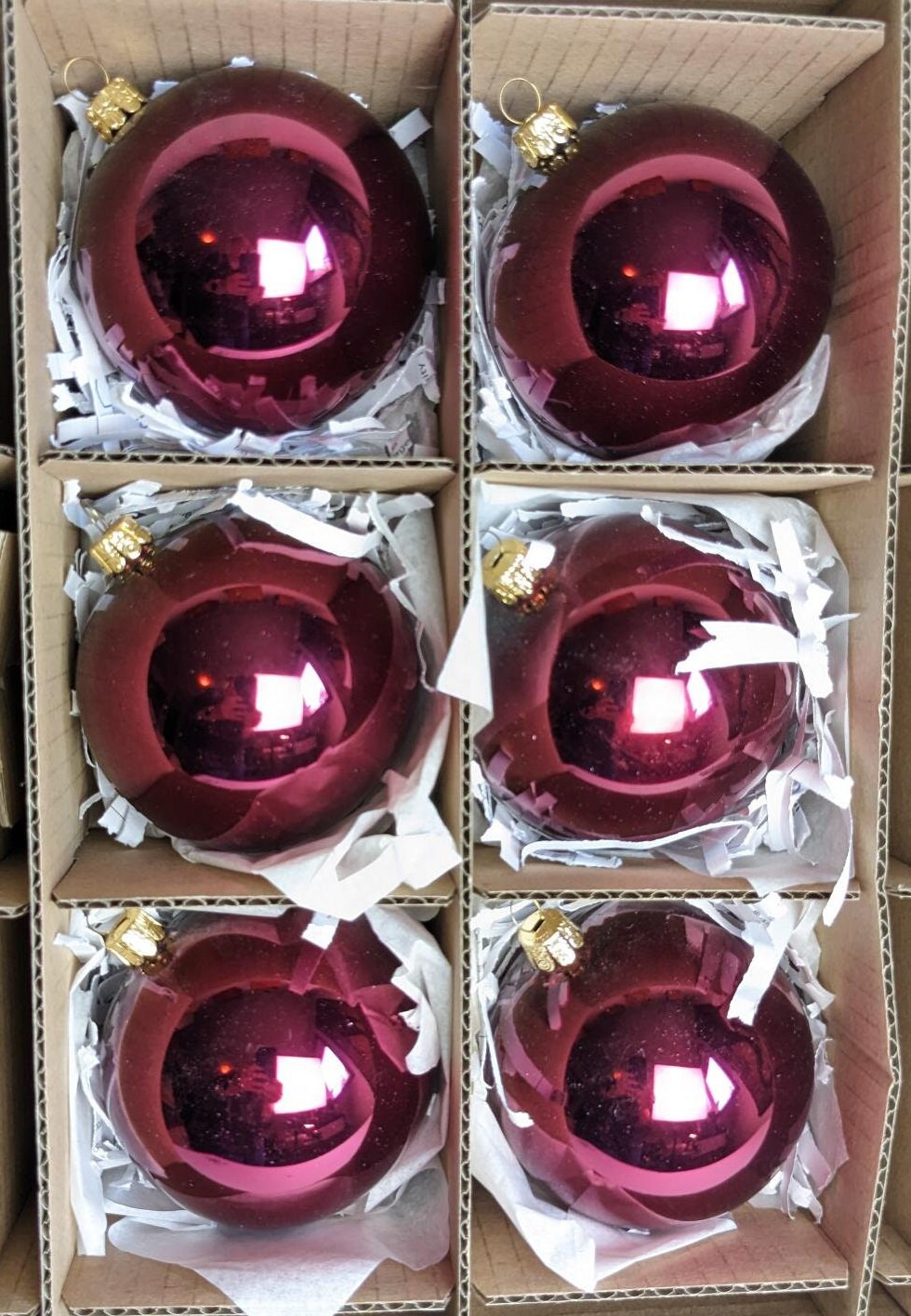 Vintage Burgundy Red Christmas Ornaments