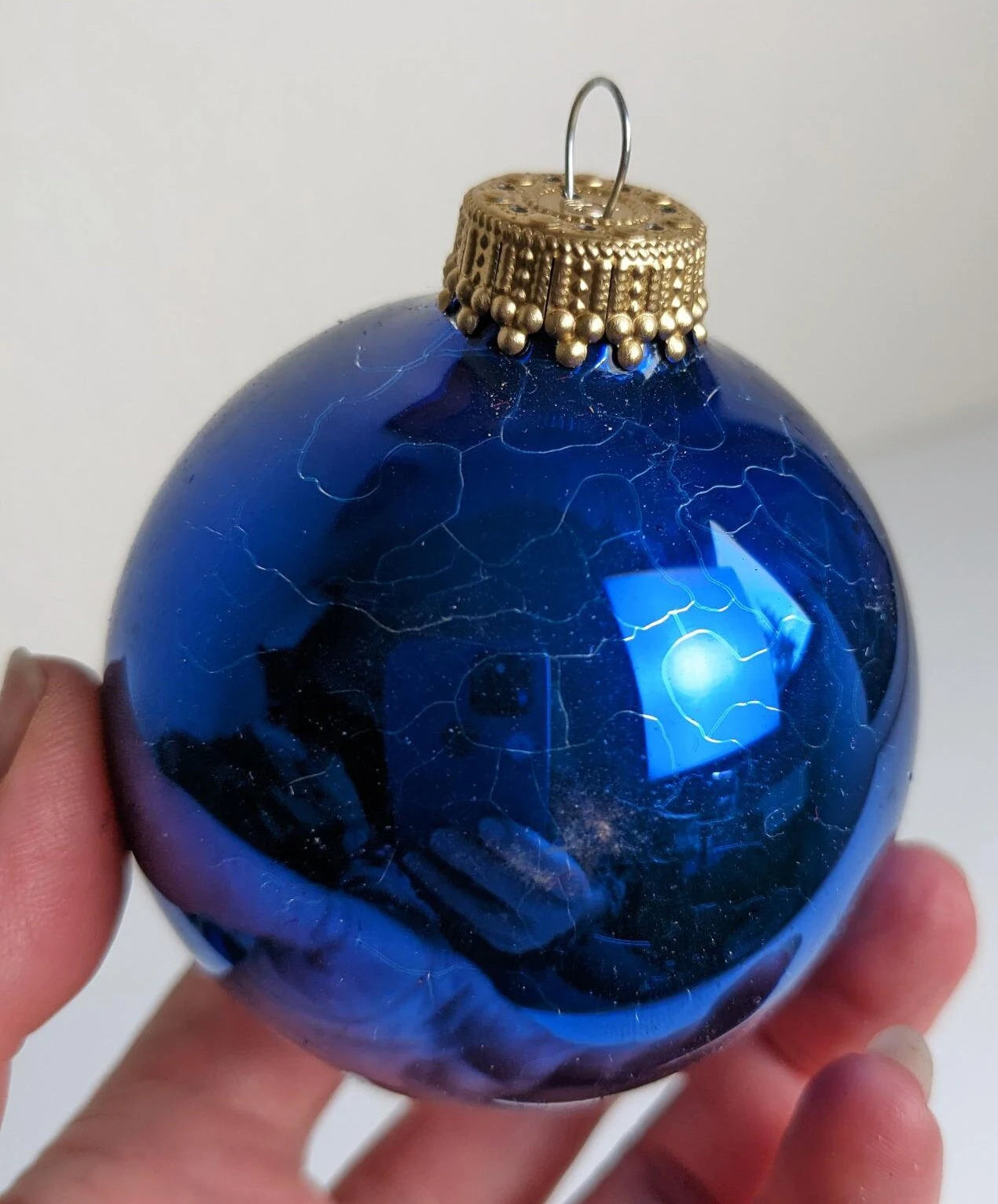 Vintage Blue Krebs Christmas Ornaments