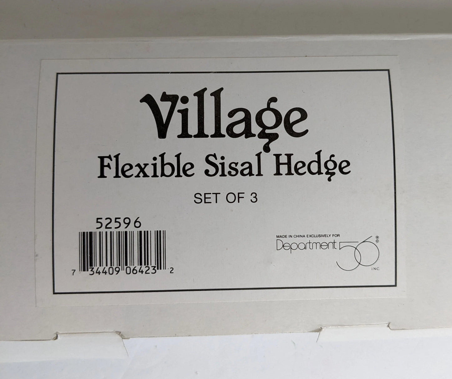 Christmas Village Accessories Flexible Sisal Hedge