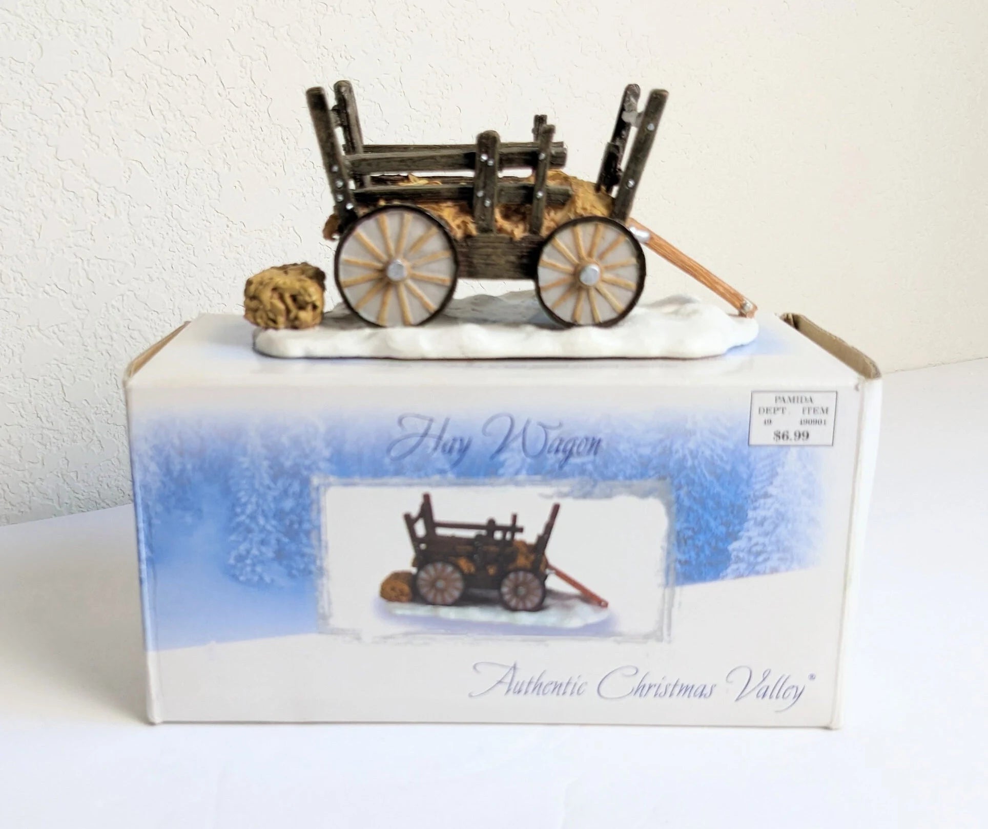 Hay Wagon Authentic Christmas Village Accessory