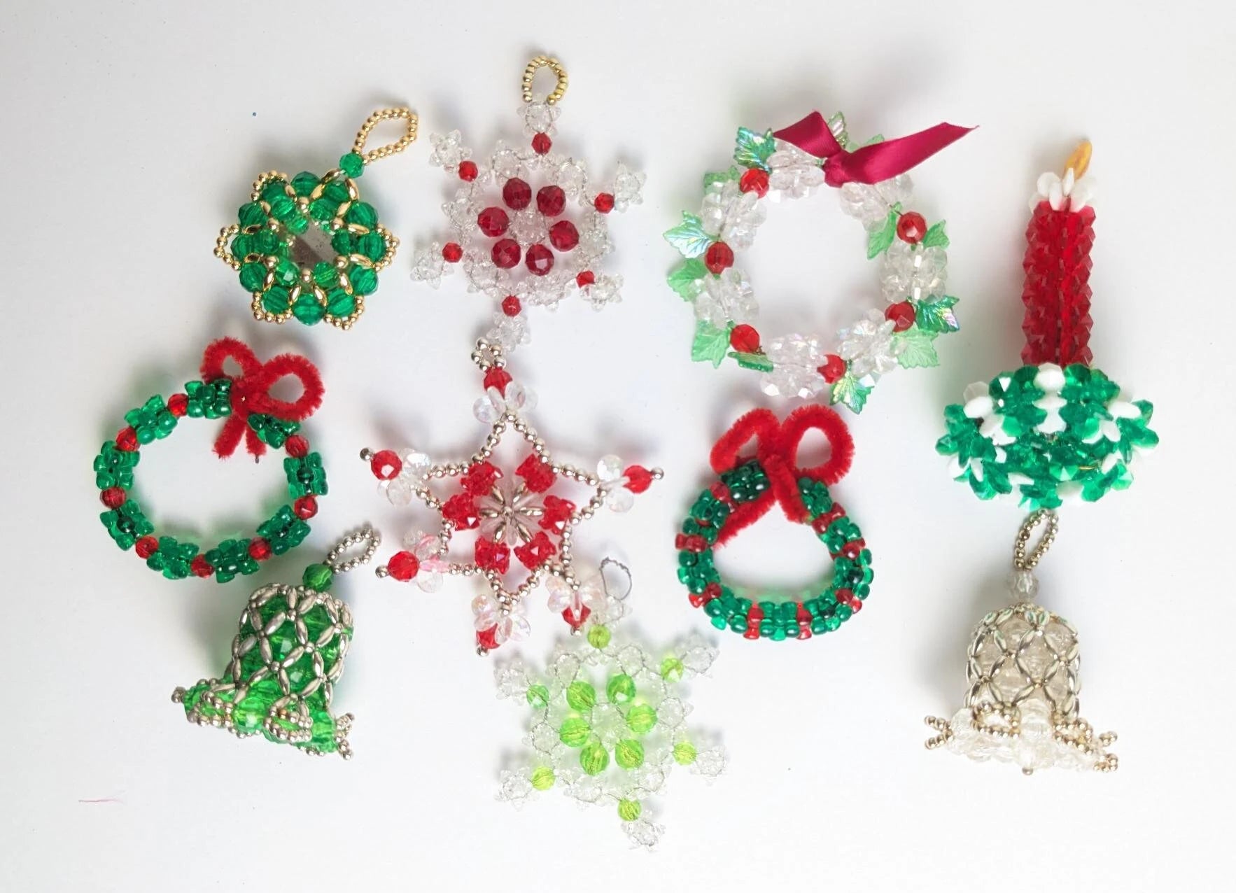 Vintage Beaded Christmas Ornaments