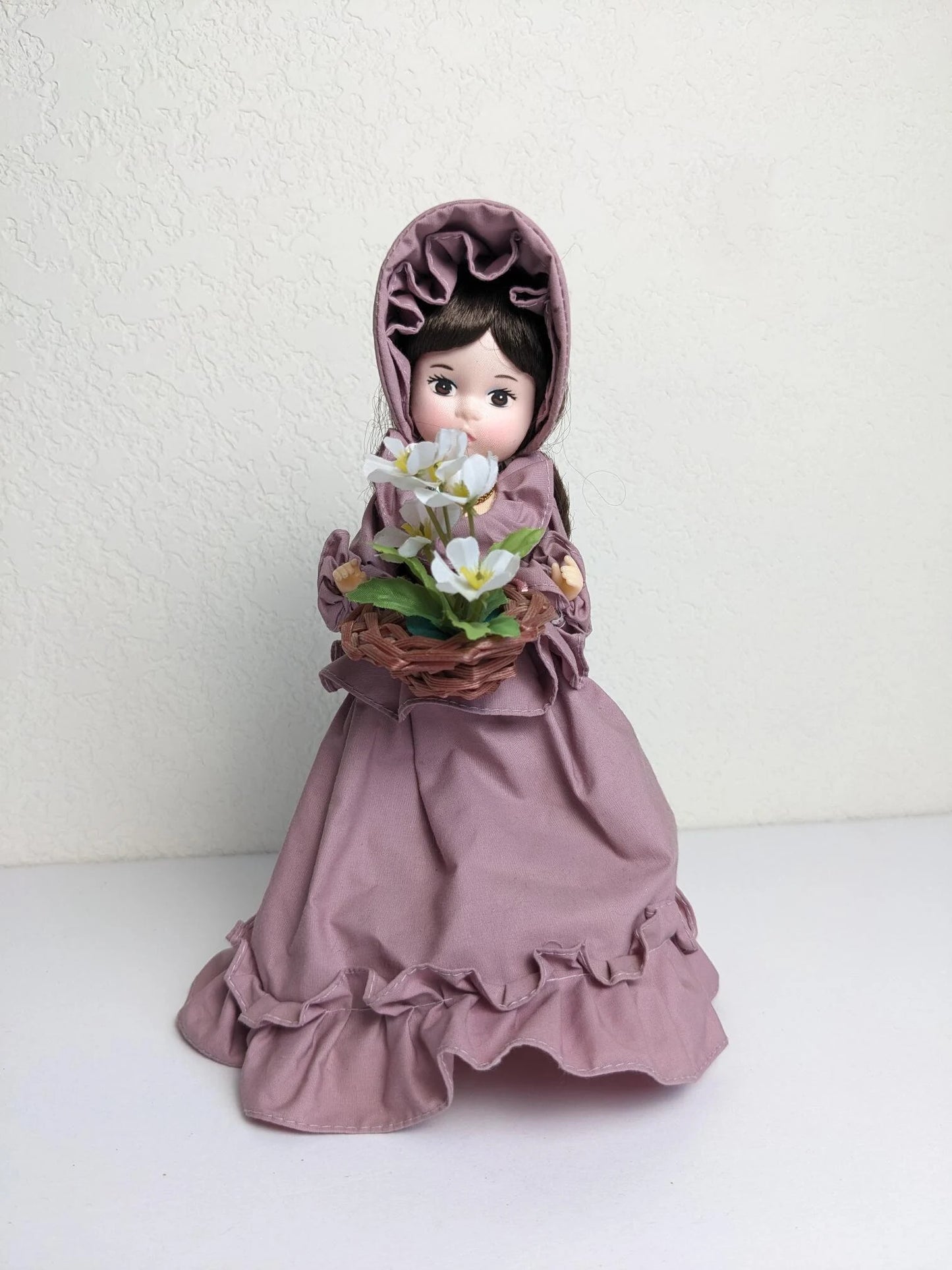 Vintage Bradley Doll with Purple Dress & Bonnet