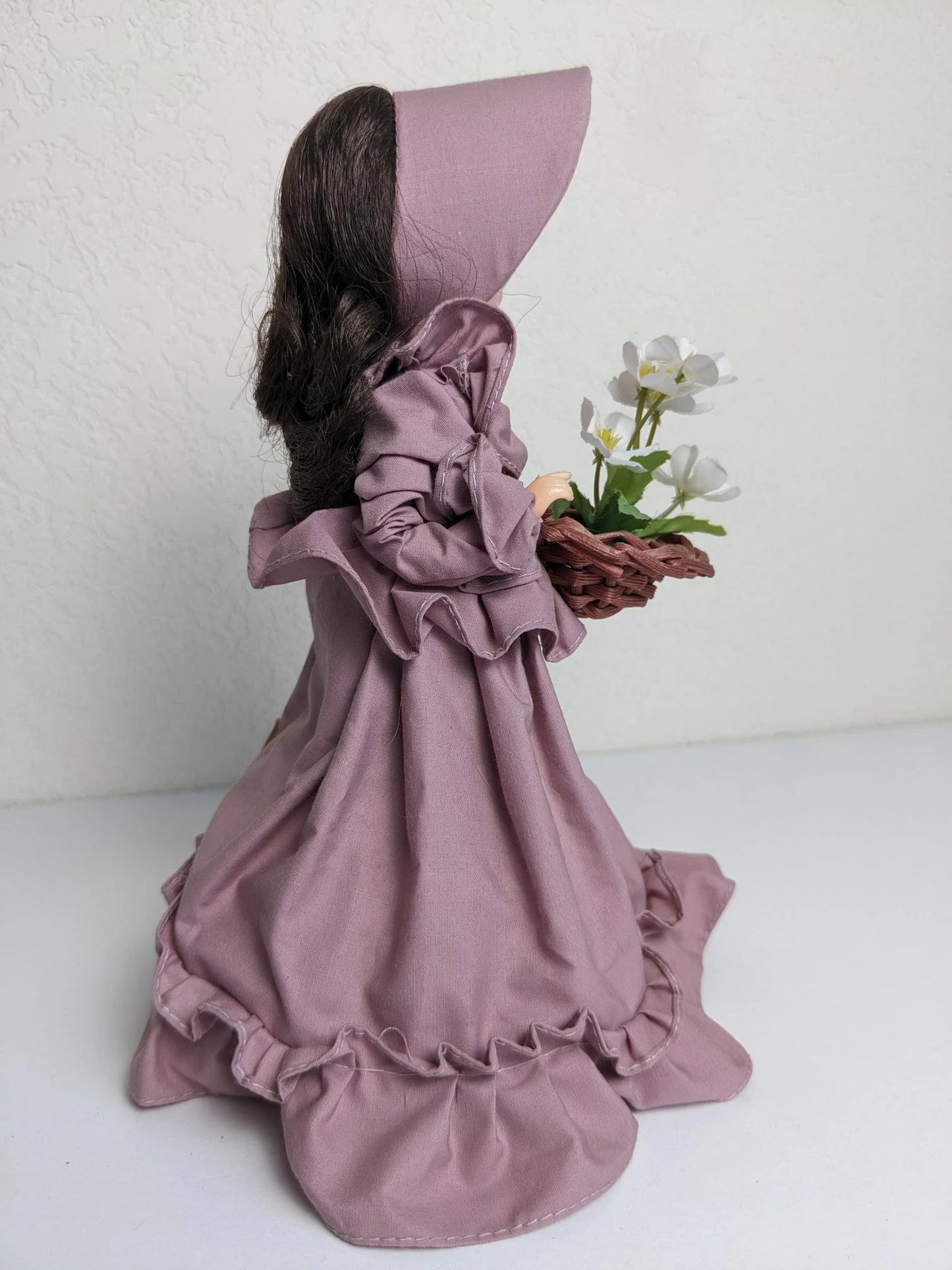 Vintage Bradley Doll with Purple Dress & Bonnet