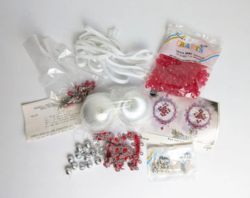 Fire & Ice Beaded Satin Christmas Ornament Kit