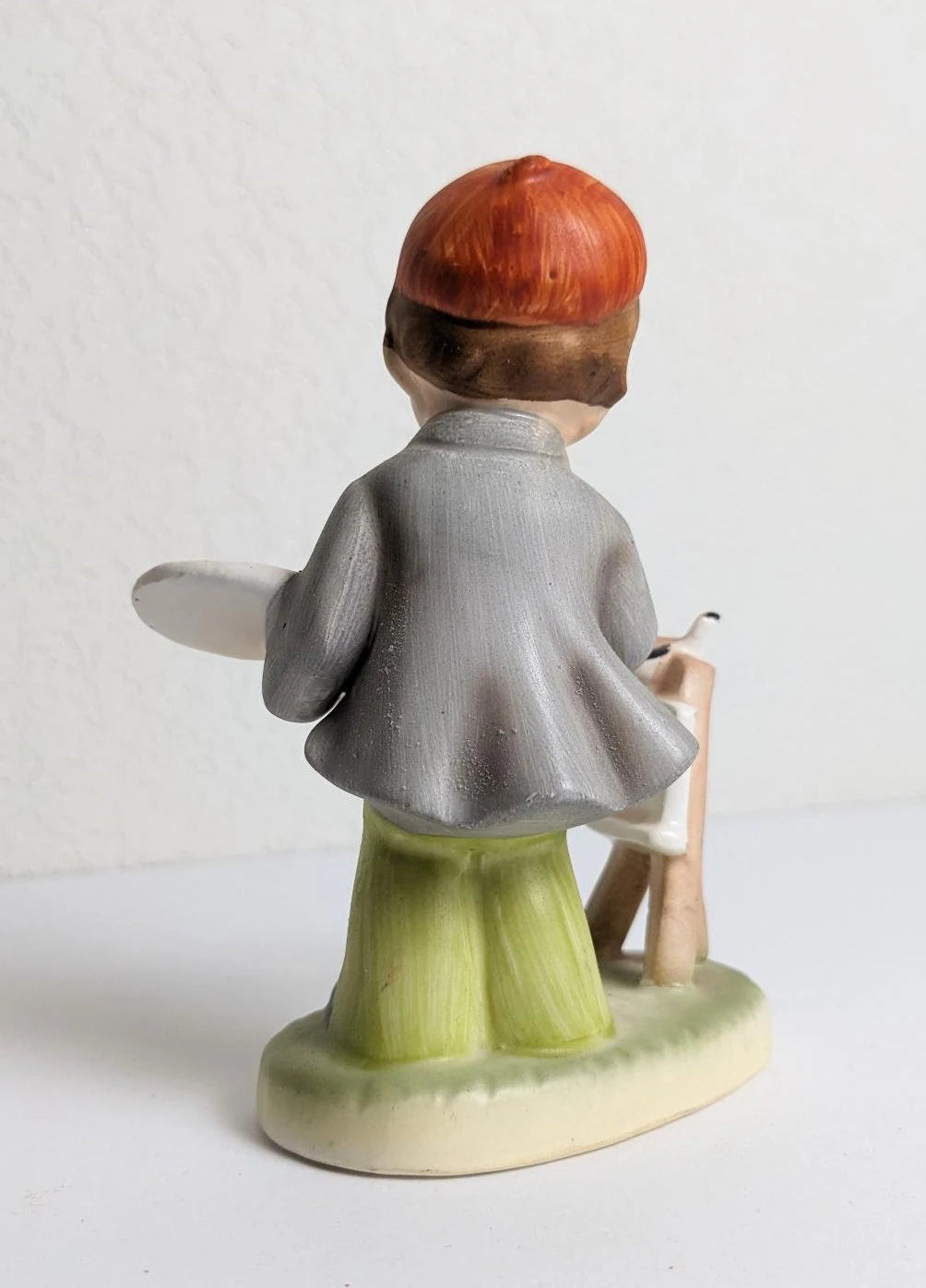 Vintage Napco Painting Boy with Bird Figurine