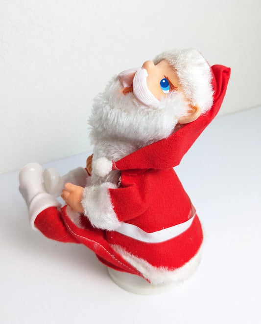 Vintage Santa Clause Christmas Decoration Sankyo Musical Santa Claus