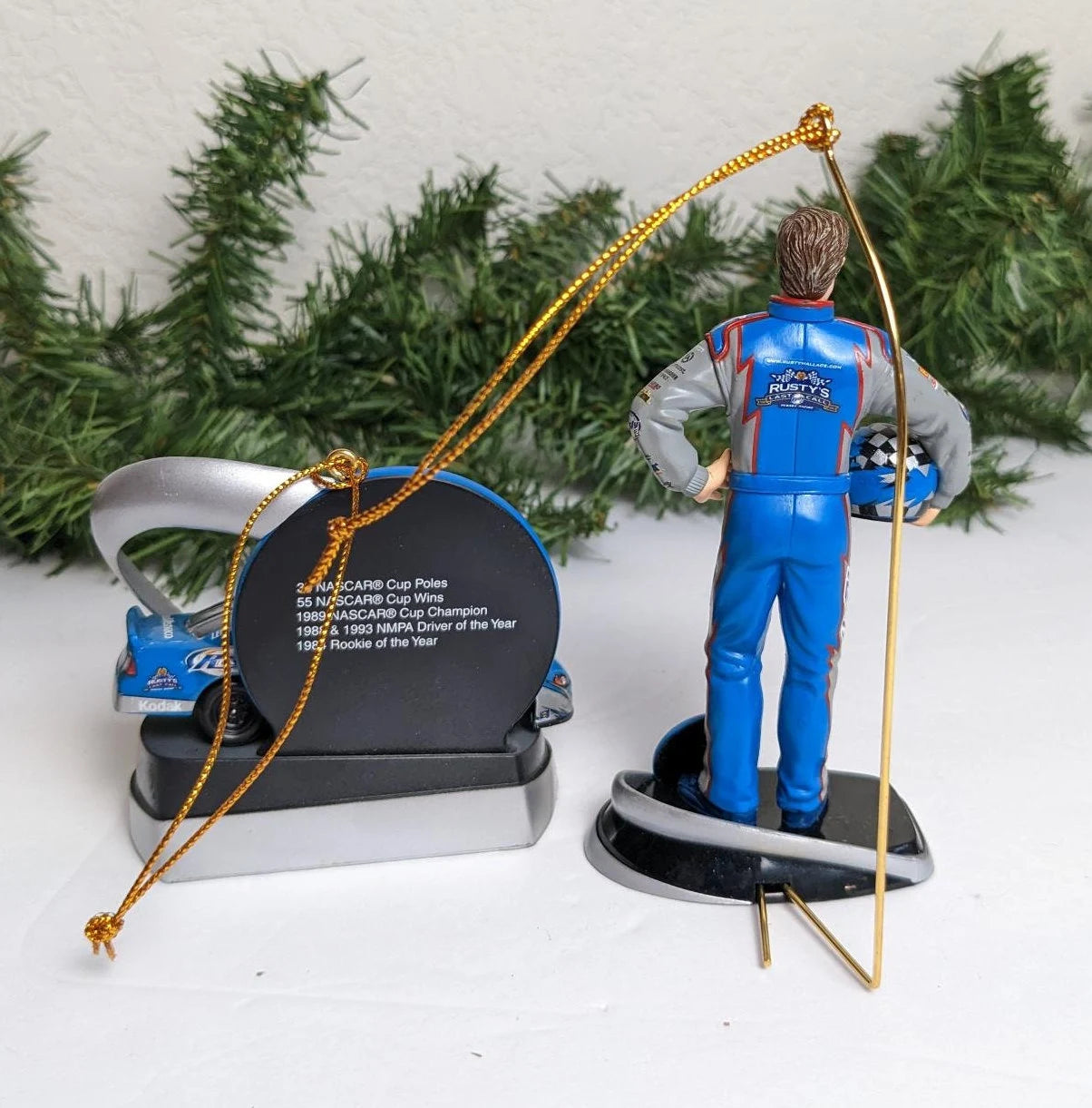 Nascar Rusty Wallace Christmas Ornament Set