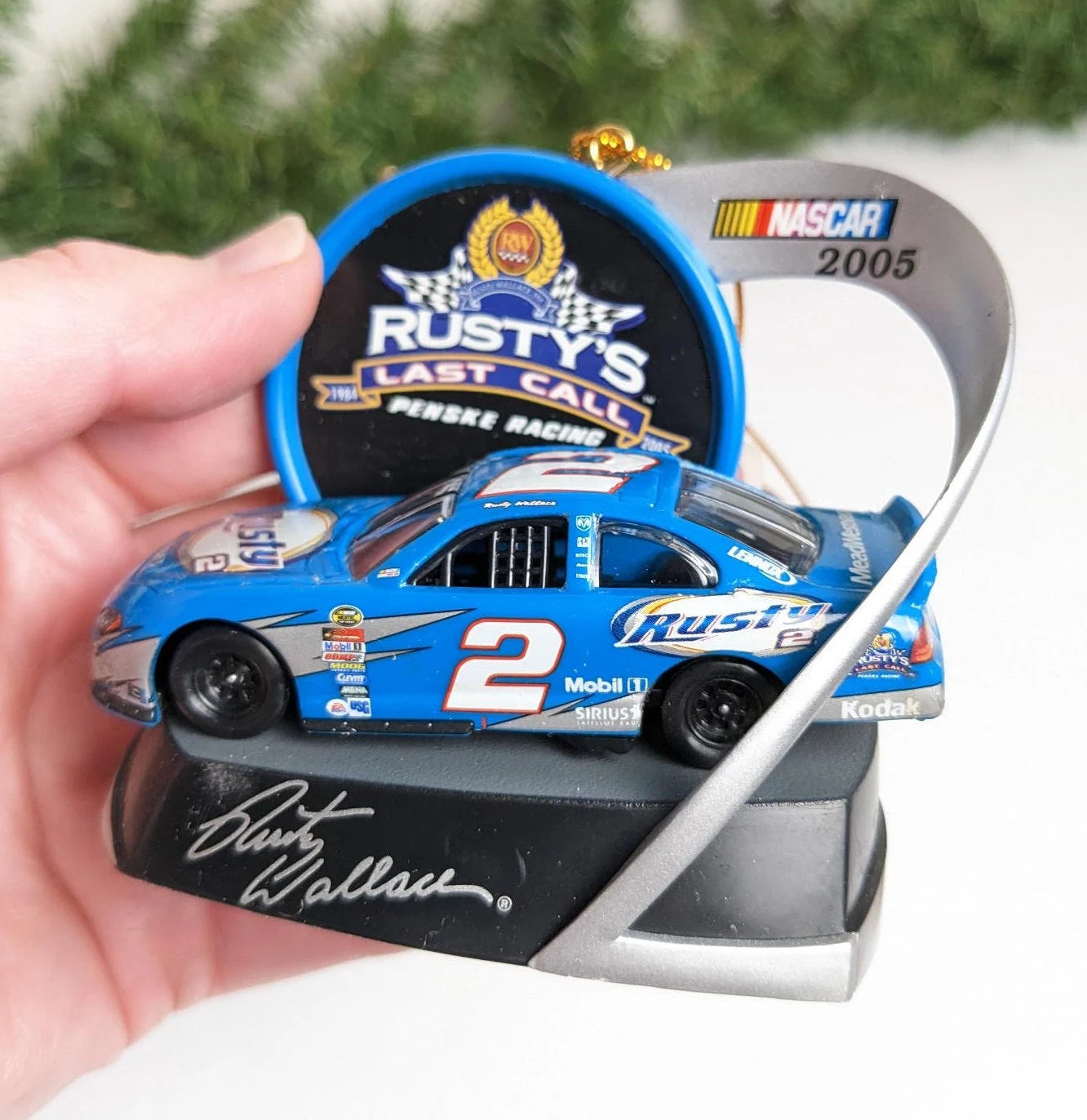 Nascar Rusty Wallace Christmas Ornament Set