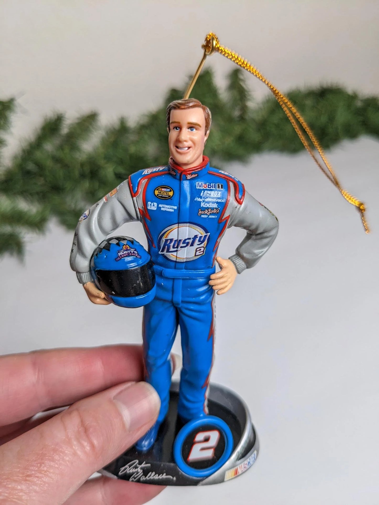 Nascar Rusty Wallace Christmas Ornament Set