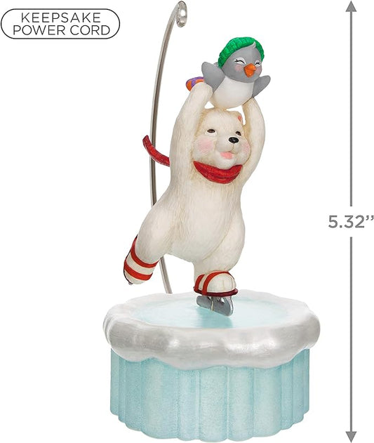 Skating Snowball and Tuxedo - Magic Motion Hallmark Keepsake Ornament 2023