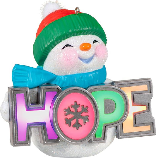 Season of Hope Snowman - Magic Light Hallmark Keepsake Ornament 2023